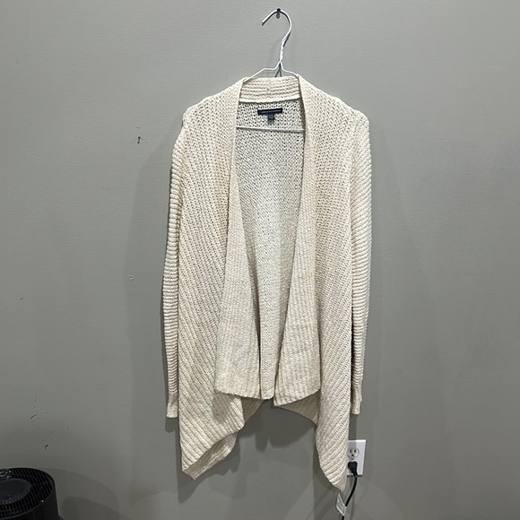NWOT American Eagle Outfitters Cream Waterfall Cardigan Sweater size M - Picture 4 of 4